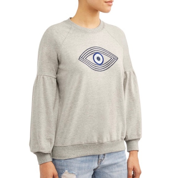 🚫SOLD🚫 Sofia Vergara Evil Eye Crew Sweatshirt - Picture 6 of 14